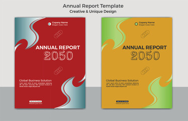Vector Professional modern annual Report Cover And Data Pregentation