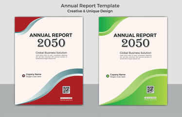 Vector Professional modern annual Report Cover And Data Pregentation