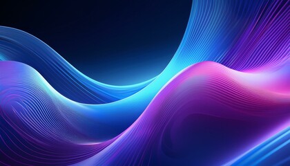 Abstract background of modern tech gradient waves in blue and pink hues, technology, modern, abstract, background, waves. Dynamic abstract light trails in neon pink and blue hues.