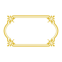 Golden Antique Luxury Rectangle Frame Border