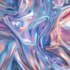 Fototapeta premium Abstract colorful metallic wave texture, ideal for background design.