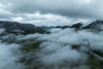 Beautiful high elevation mountains landscape in Sichuan,China