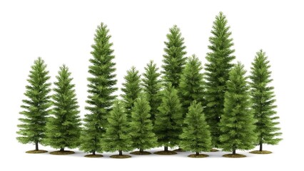 Obraz premium christmas tree isolated on white background