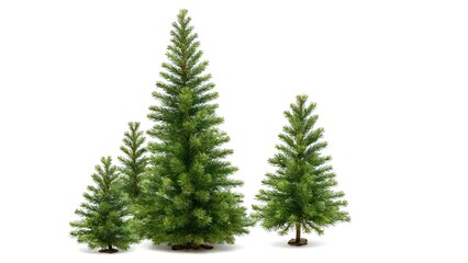 Obraz premium christmas tree isolated on white