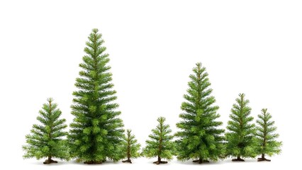 Obraz premium christmas tree isolated on white background
