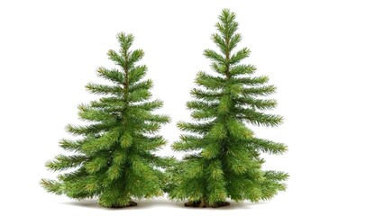 Obraz premium christmas tree isolated on white