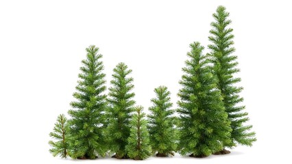 Obraz premium christmas tree isolated on white
