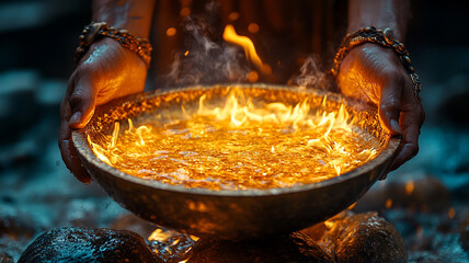 Naklejka premium The descent of the Holy Fire in Jerusalem.