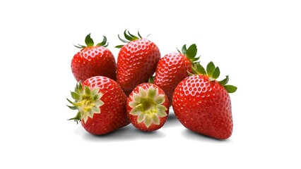 strawberries isolated on white background