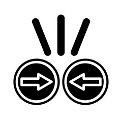 Collision glyph icon