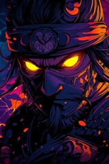 Warrior with Glowing Eyes