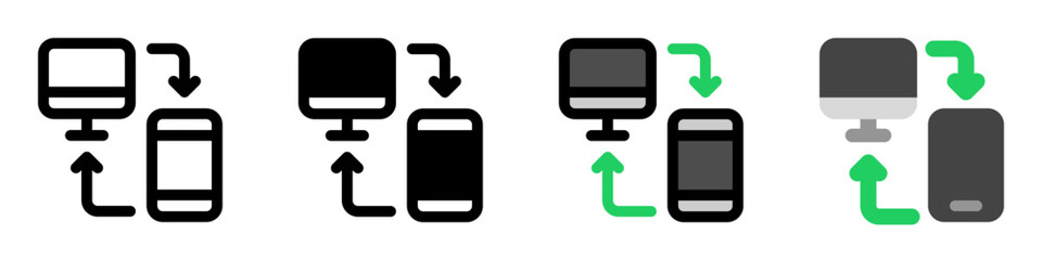Editable device synchronization vector icon. Part of a big icon set family. Perfect for web and app interfaces, presentations, infographics, etc
