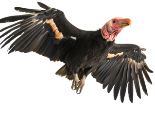 a bird with a head spread out