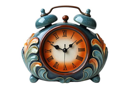 a blue and orange clock

 - Powered by Adobe