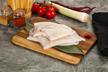 Fresh raw squid for cooking