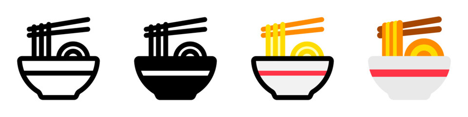 Editable ramen, noodle vector icon. Food, restaurant. Part of a big icon set family. Perfect for web and app interfaces, presentations, infographics, etc