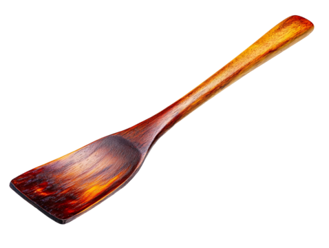 a wooden spatula with a wooden handle