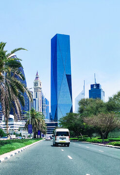 Dubai, United Arab Emirates - April 28, 2024: ICD Brookfield Place. Luxurious and elegant tower located in Dubai International Financial Centre (DIFC)