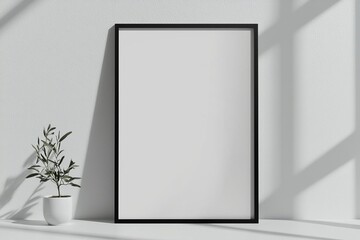 A3 Poster Mockup on White Background created with Generative AI