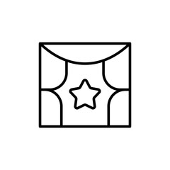 Famous stage outline icons, minimalist vector illustration ,simple transparent graphic element .Isolated on white background