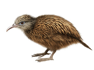 a brown bird with blue eyes