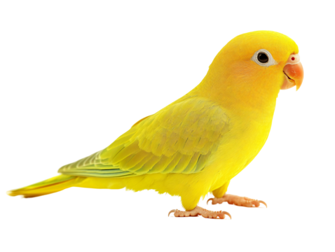 a yellow bird with a white background