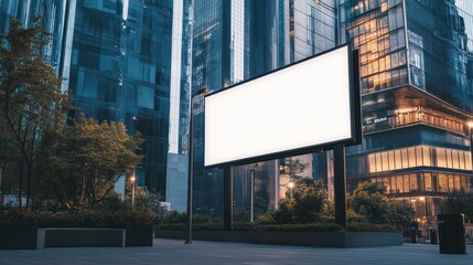 Obraz premium Blank Billboard in Modern City