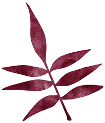 Watercolour autumn leaf. Bright watercolour leaf for web, greeting cards, wallpapers, decor and other.