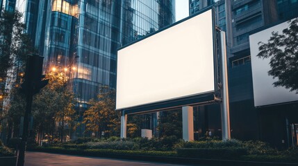 Fototapeta premium Blank Billboard in Cityscape