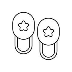 Slippers vector icon