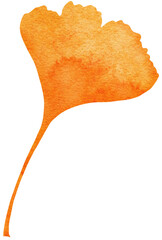 Watercolour autumn leaf. Bright watercolour leaf for web, greeting cards, wallpapers, decor and other.