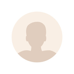 Flat illustration. Stylish pastel profile of a man. Avatar, user profile, person icon, silhouette, profile picture. Suitable for social media profiles, icons, screensavers and as a template...
