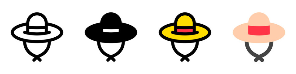 Editable sun hat vector icon. Part of a big icon set family. Perfect for web and app interfaces, presentations, infographics, etc