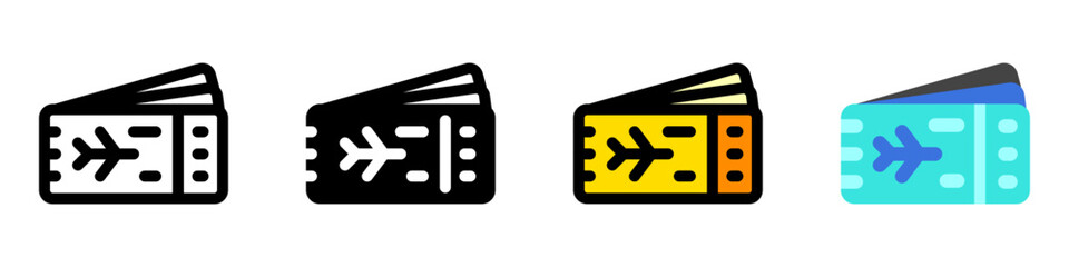 Fototapeta premium Editable plane ticket, boarding pass vector icon. Part of a big icon set family. Perfect for web and app interfaces, presentations, infographics, etc