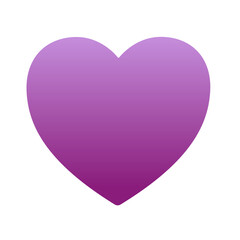 Purple heart emoji icon. Trendy colors, popular element representing love and affection, frequently used in social media. Emoticon, isolated element.