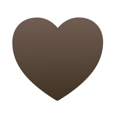 Brown heart emoji icon. Trendy colors, popular element representing love and affection, frequently used in social media. Emoticon, isolated element.