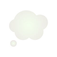 Thought balloon emoji icon. Trendy colors, popular element for expressing thoughts in social media, representing contemplation or ideas. Emoticon, isolated element.