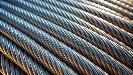 Robust steel cable featuring a textured surface, designed to meet the demanding requirements of industrial and