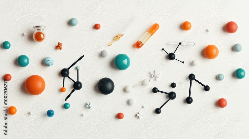 Poster a poster displaying various chemical formulas with their corresponding structural representations, e