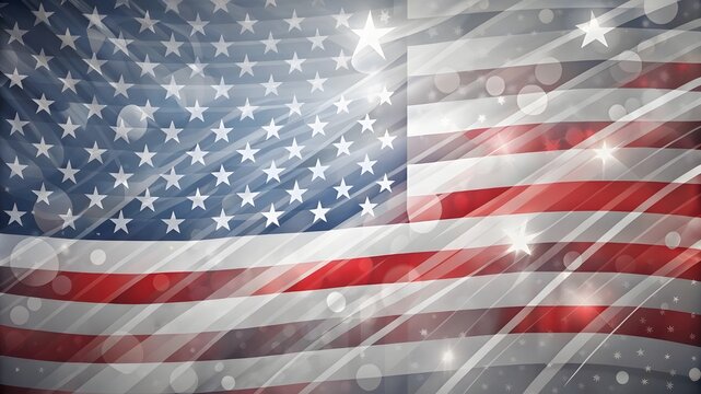 Independence Day abstract background with elements of the american flag in gray colors. USA Independence Day abstract background with elements of american flag in gradient colors