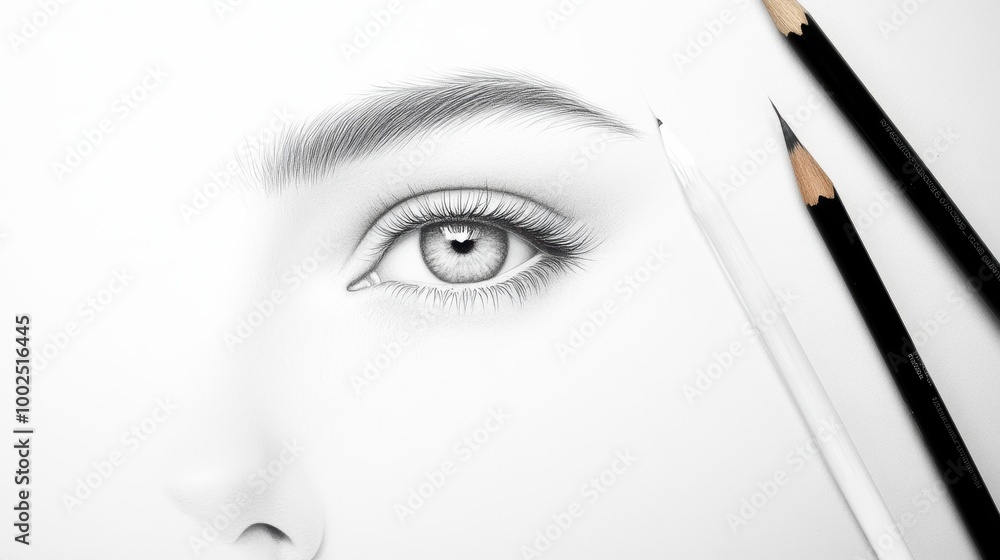Poster an online tutorial demonstrating how to draw a realistic portrait, featuring detailed illustrations 