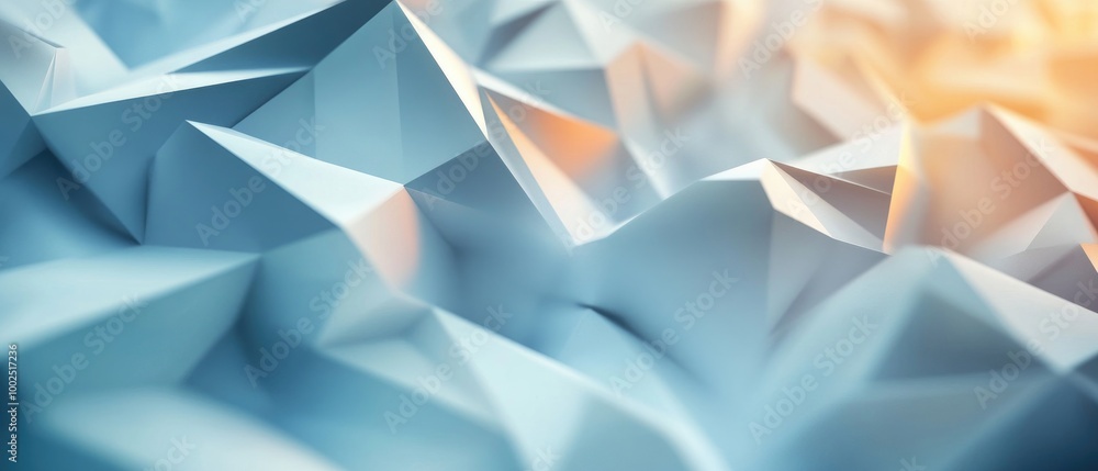 Poster abstract 3d geometric background with dynamic surfaces in motion