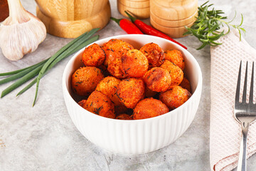 Baked young potato with paprika