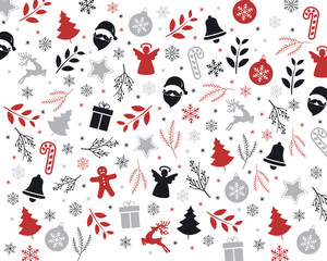 Christmas Pattern Collection, Xmas red pattern