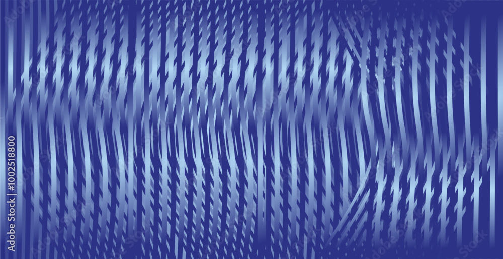 Poster a play of vertical and curved lines with gradient blue colors as a background and compositional insp