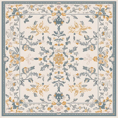 Hand-drawn 2D Doodle Tile and Carpet Patterns with White Borders – Geometric, Floral, and Abstract Designs