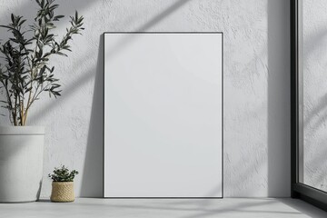 A3 Poster Mockup on White Background created with Generative AI