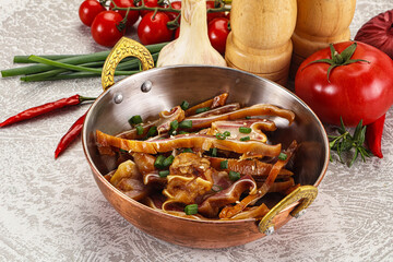 Sliced smoked pork ear snack