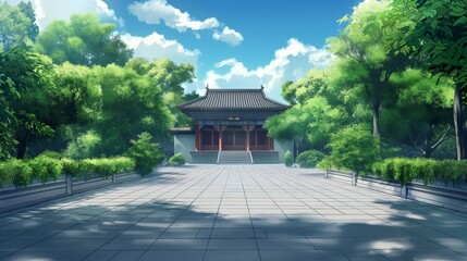 Fototapeta premium nice landscape for anime background