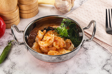 Stir fried prawn in sweet and sour sauce